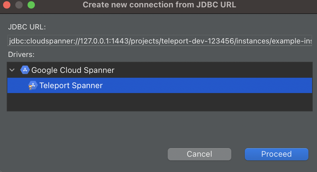 Create DBeaver Spanner Connection From JDBC URL